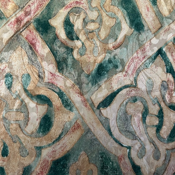 Mary McFadden Vintage Caftan Silky Satin Excellent One Size - Picture 10 of 12